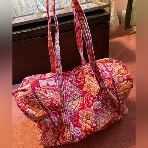 Vera Bradley Raspberry Fizz Large Duffle